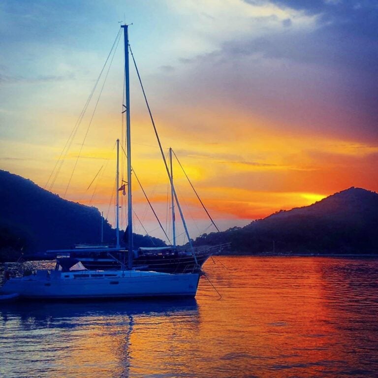 sunset on gemiler island