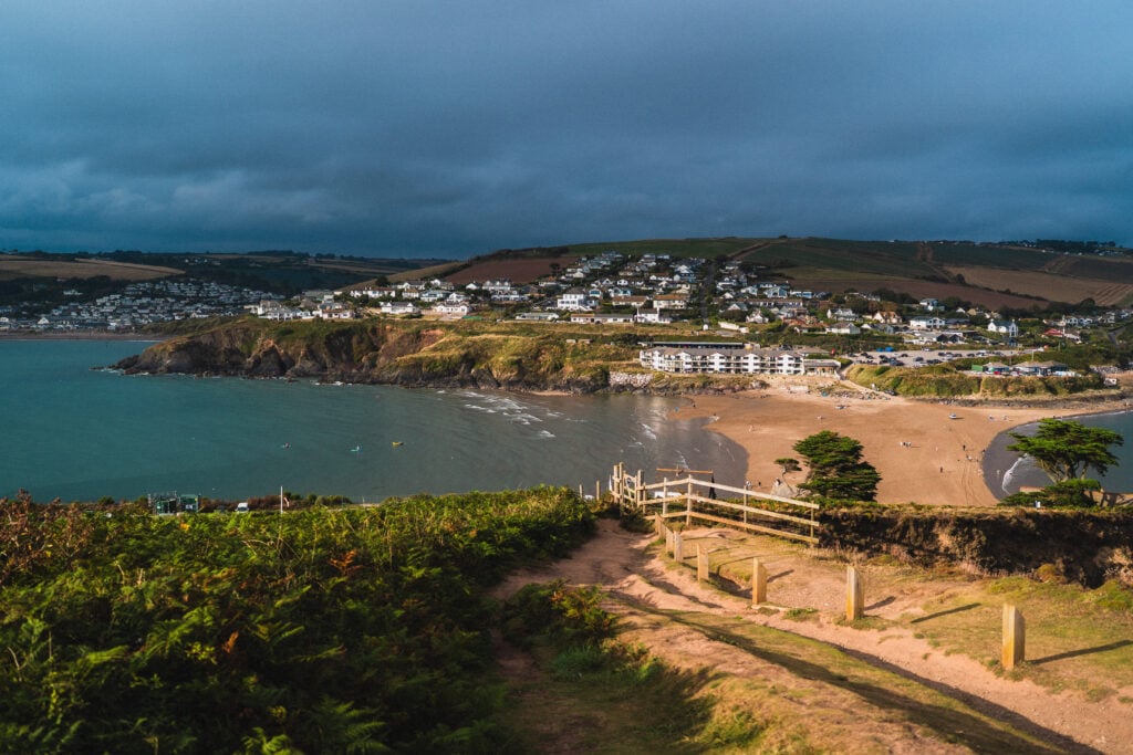 view from burgh island bigbury on sea