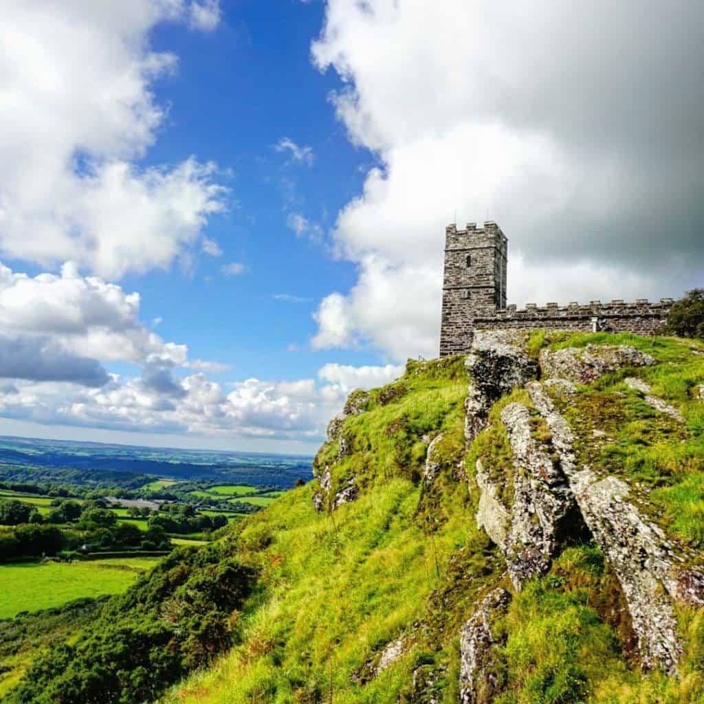 brentor church on an extinct volcano devon england