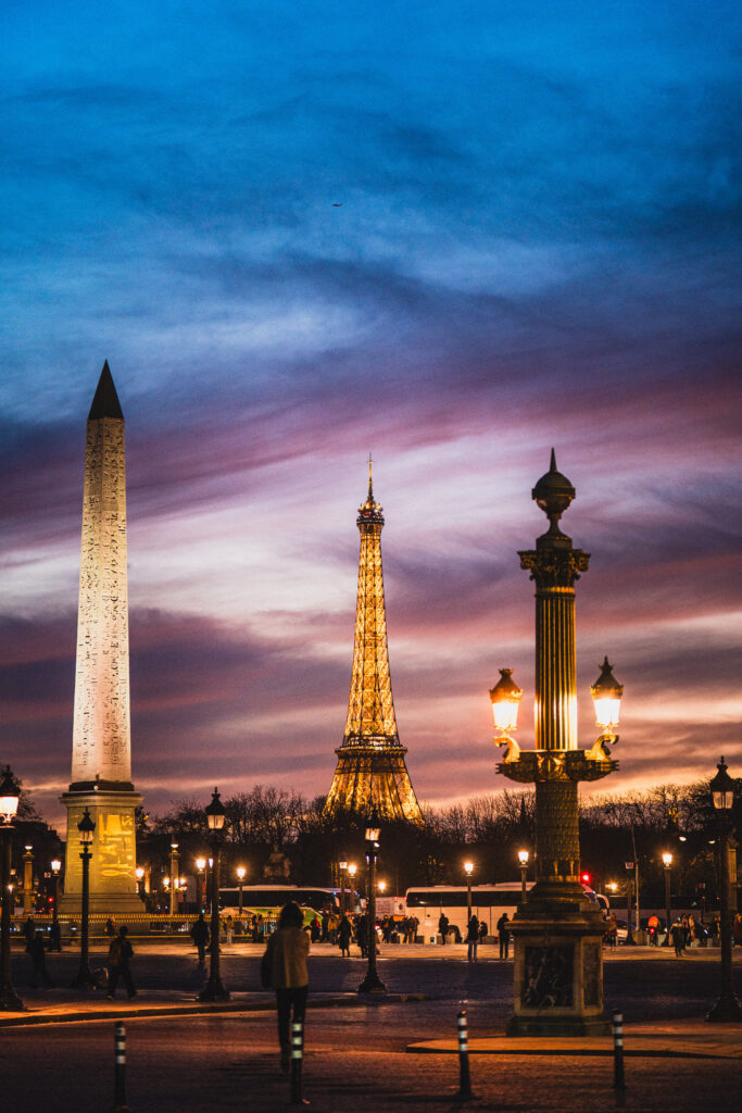 Champs-Élysées at sunset