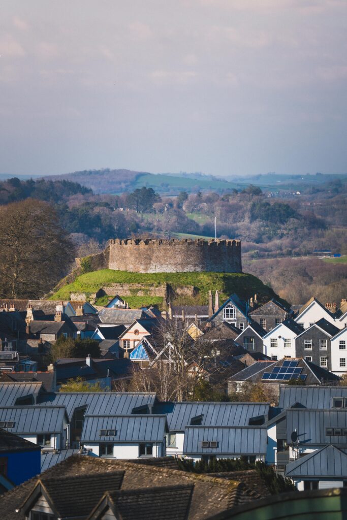 totnes castle seen from above