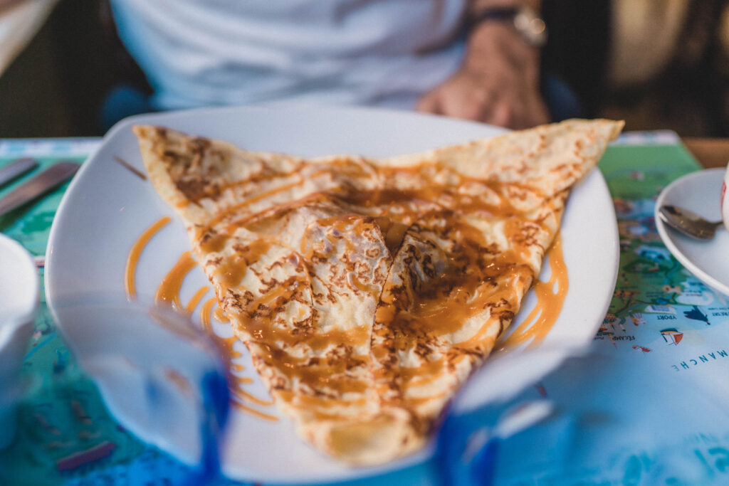 crepe with salted caramel