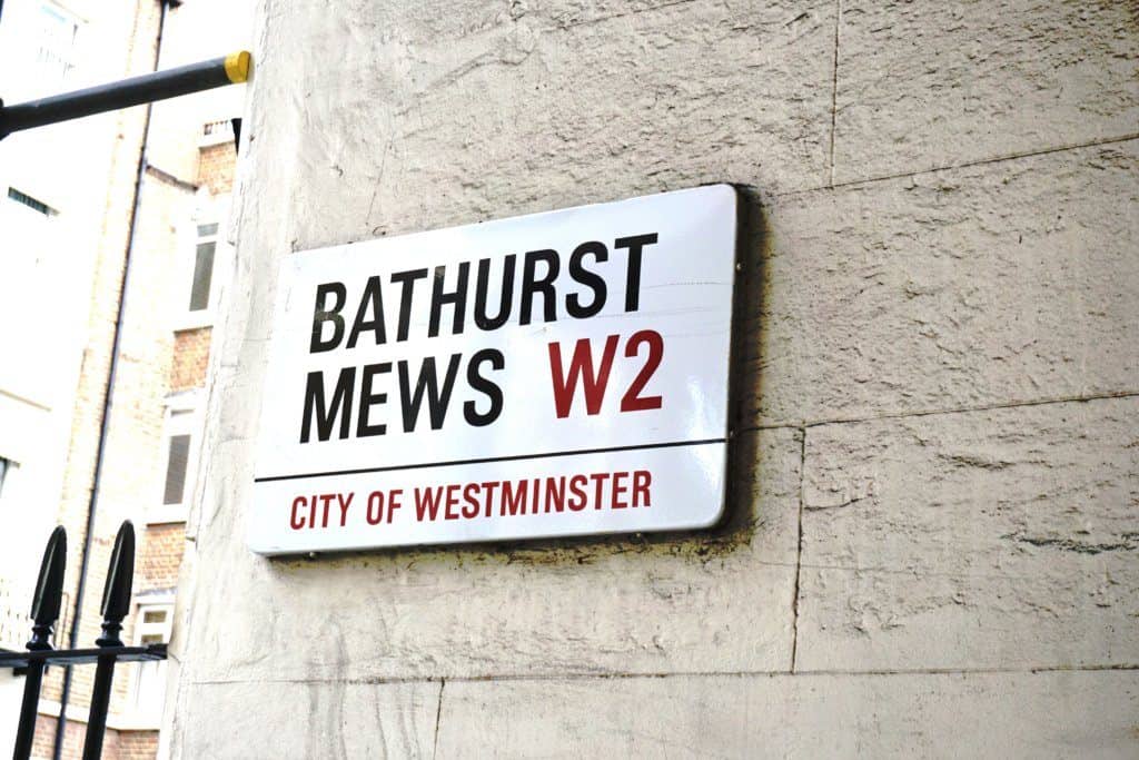 Bathurst Mews London England