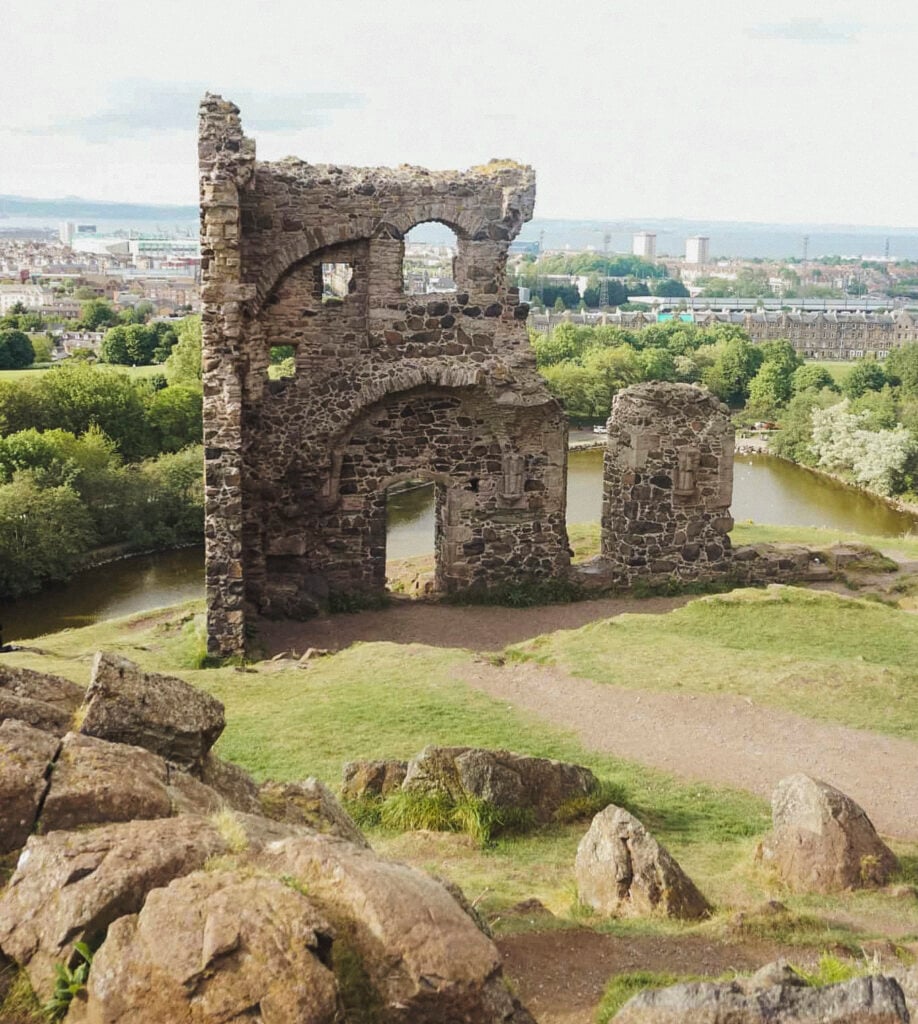 14th century chapel ruins on the route of arthurs seat 