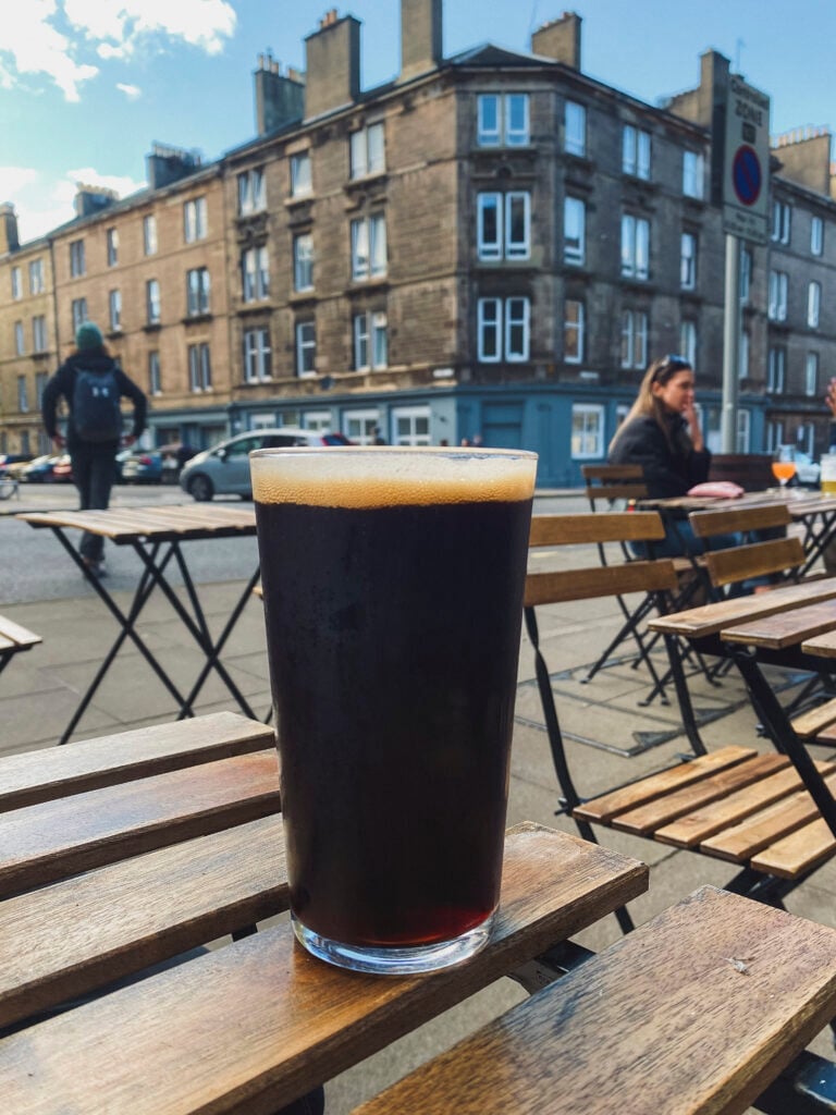pint of dark beer scottish beer