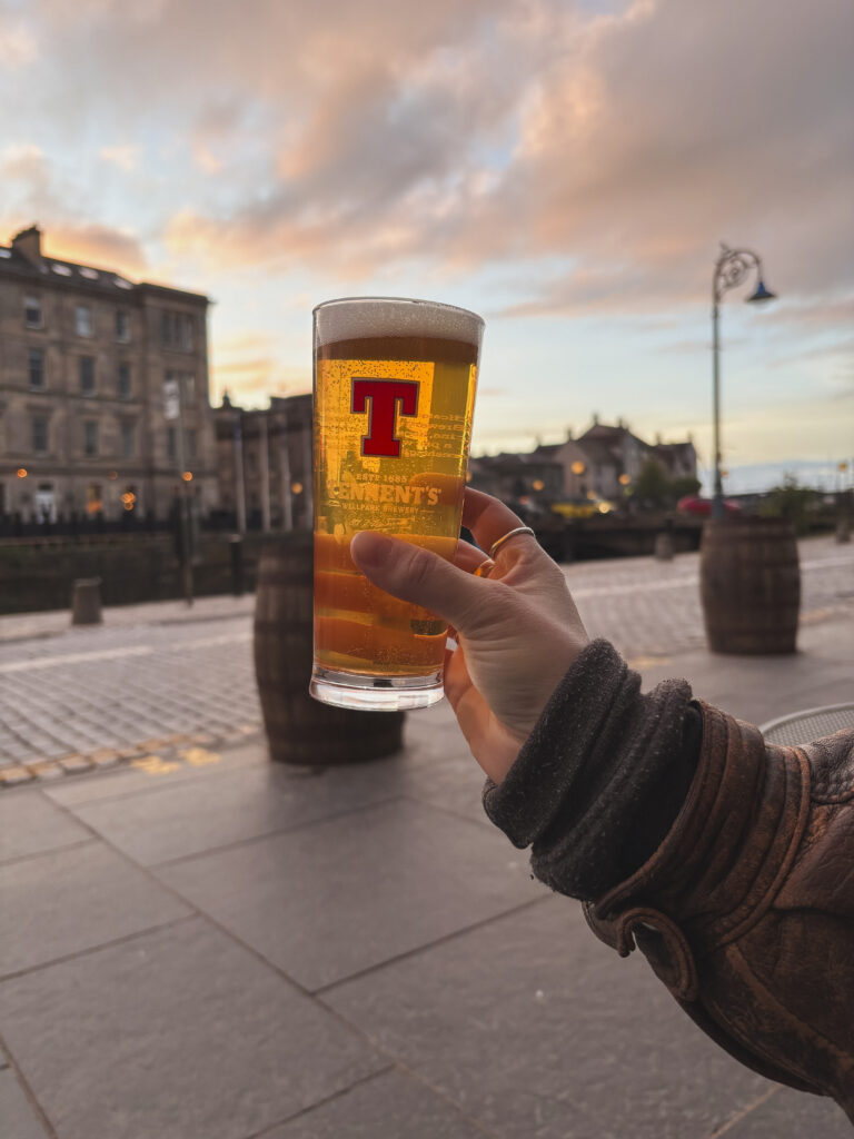 pint of tenents scottish beer