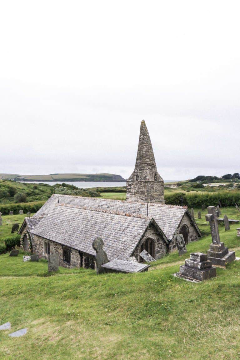 st enodoc's church, cornwall, england