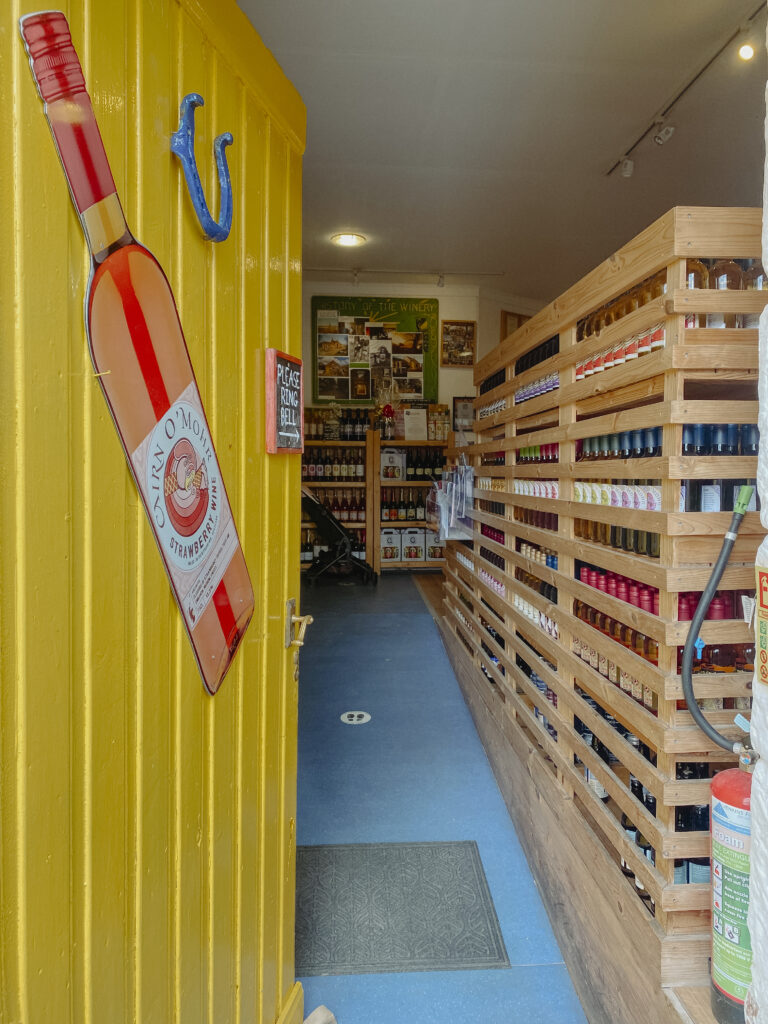 bottle shop at cairn o mohr winery