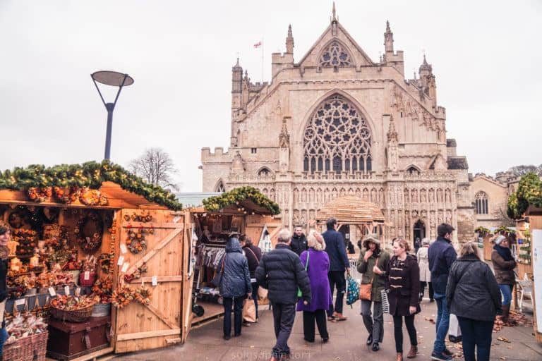 Exeter Christmas Market, Exeter cathedral green, exeter, Devon, England