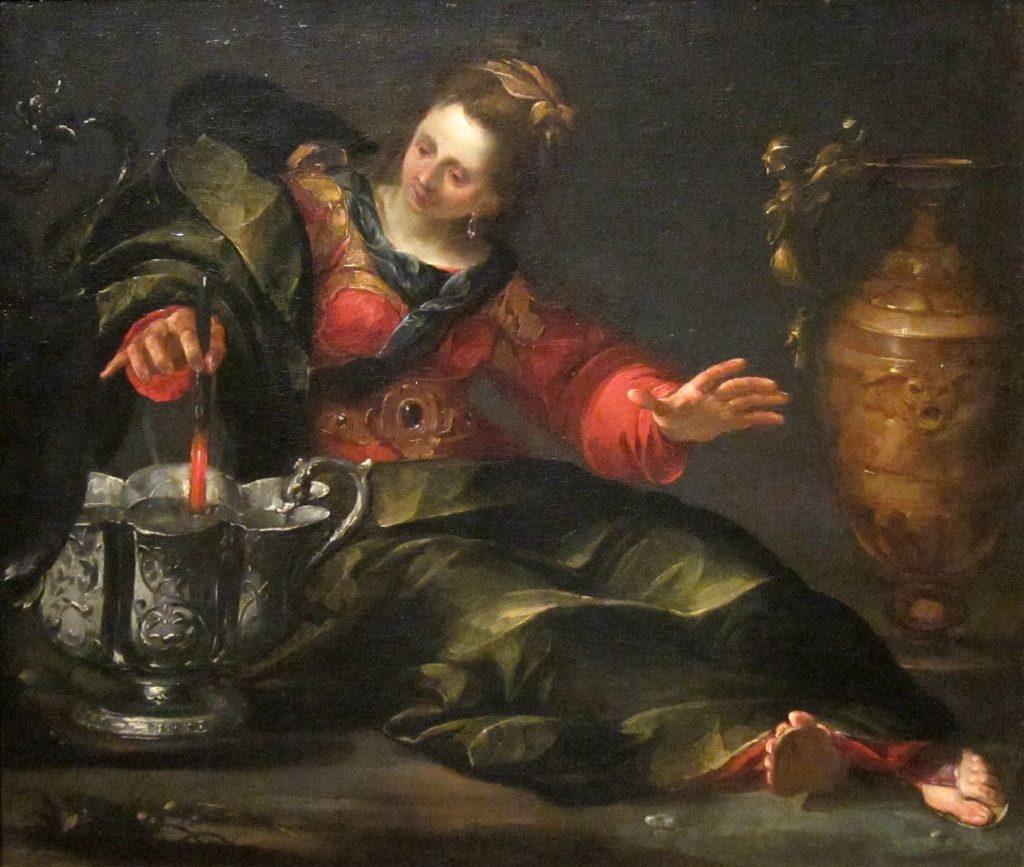 Circe Mulling Wine, by Gioacchino Assereto, Italy, Oil on Canvas, circa 1630