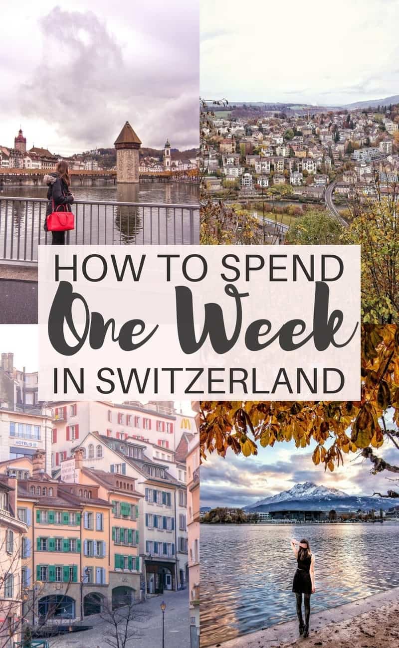One Week in Switzerland Itinerary: Your Ultimate 7 Day Guide to travelling through Europe's Switzerland. Highlights are Lausanne, Lucerne, Zurich, etc.