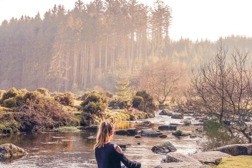 A quick guide to Bellever Forest, Bellever Tor, Bellever Village, Dartmoor National Park, Devon, England: east dart river