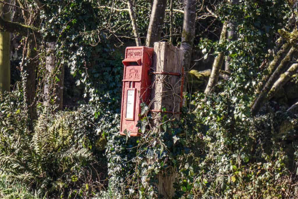 Gidleigh guide: Best things to do in Gidleigh, Dartmoor National Park, Devon, England: post box