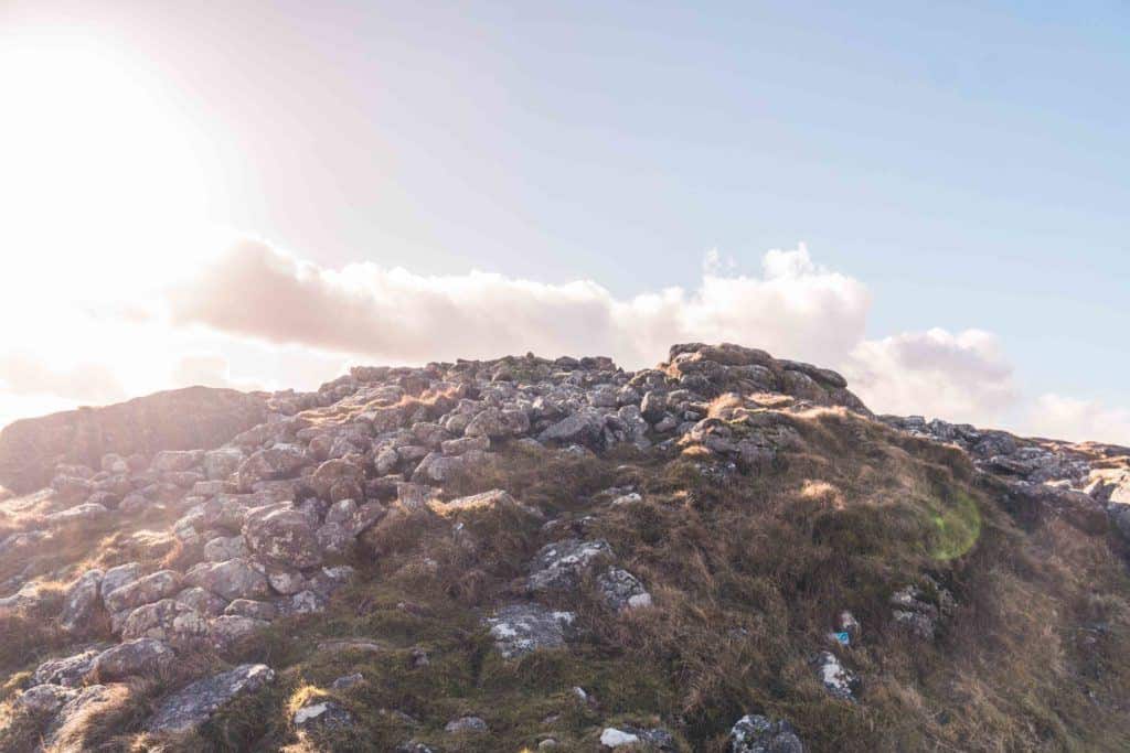 Hiking Rippon Tor, near Haytor, Dartmoor Walks, Devon, England: sunset