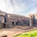 A visit to Kaiserpfalz Kaiserswerth, the ruins of a 12th-Century Castle in Düsseldorf, Germany. Former imperial Palace of Barbarossa in the ancient and historic area of Kaiserswerth, along the river Rhine.