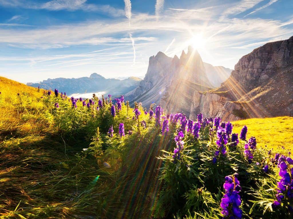dolomites in the spring