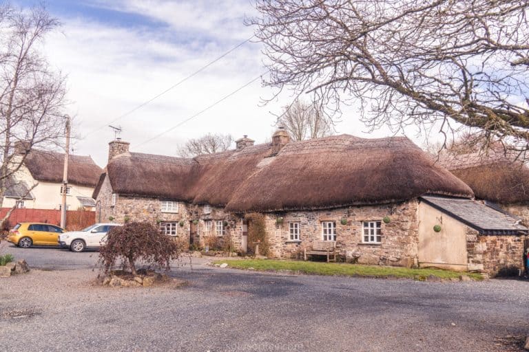 Bearslake Inn: a 13th-century pub in Dartmoor National Park, Devon, England: