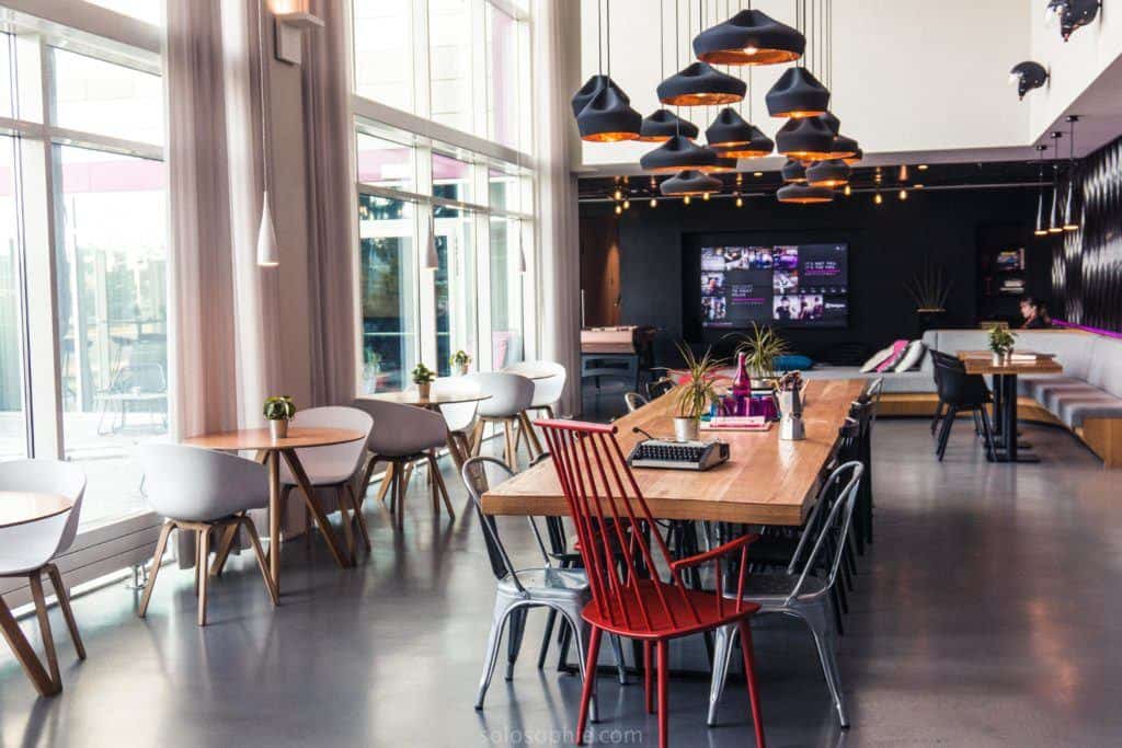 MOXY Milan Malpensa Airport Hotel Review: communal area