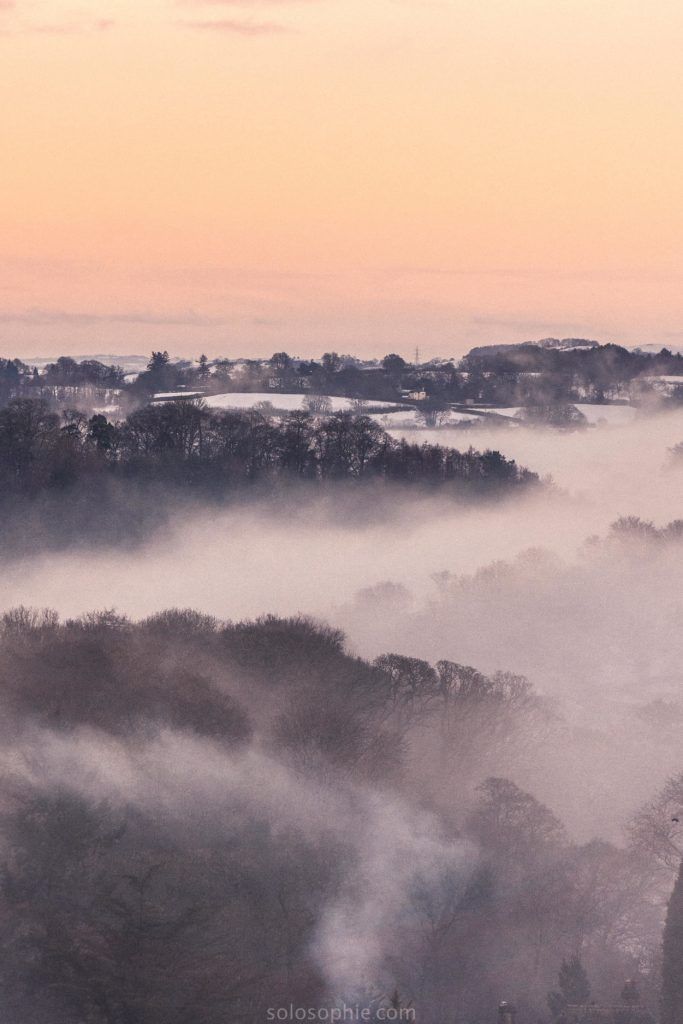 Snow on Dartmoor National Park, Devon, England: a freezing photo diary and legends/ stories from across the moorlands about snow over the centuries in the South West. sunset and snow