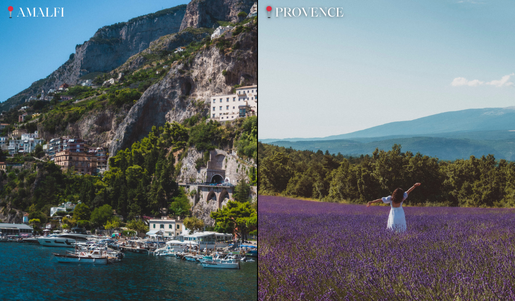 France vs Italy: which should you choose? landscapes: Amalfi and Provence