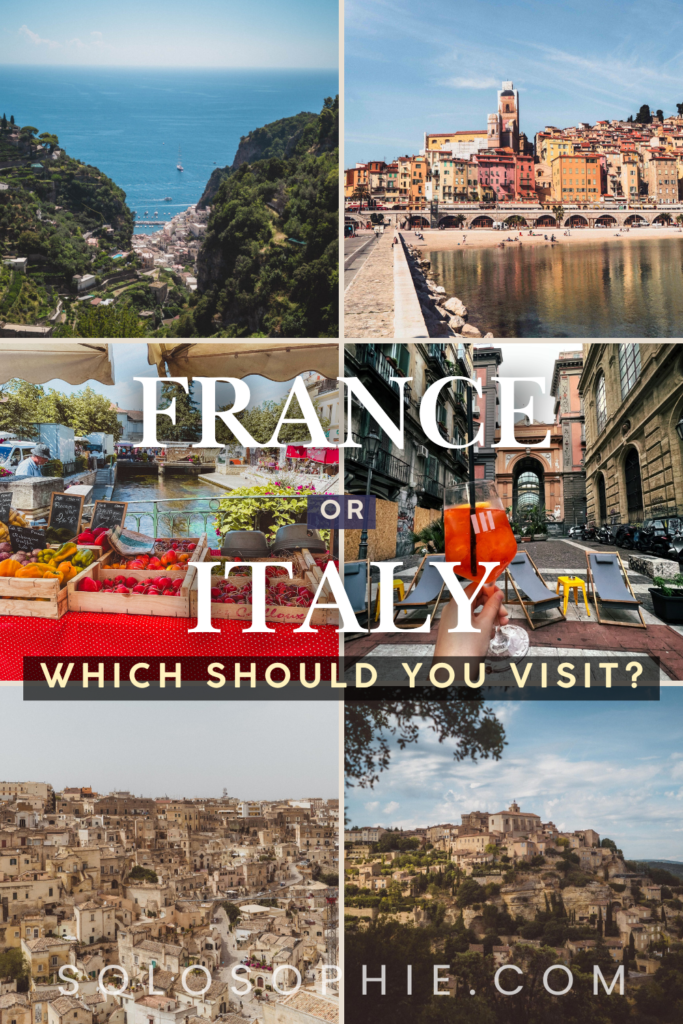 Italy or France: which should you visit? Travel pin
