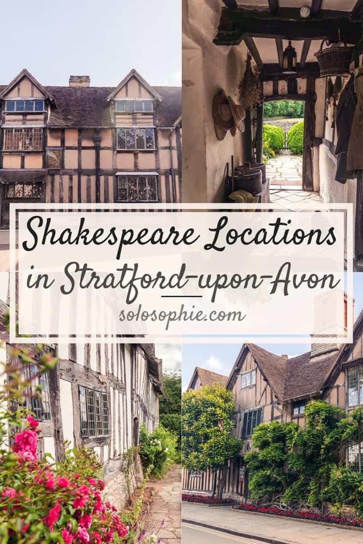 Shakespeare in Stratford-upon-Avon Locations: William Shakespeare places to see in Stratford medieval market town and its surrounds, West Midlands, England. 