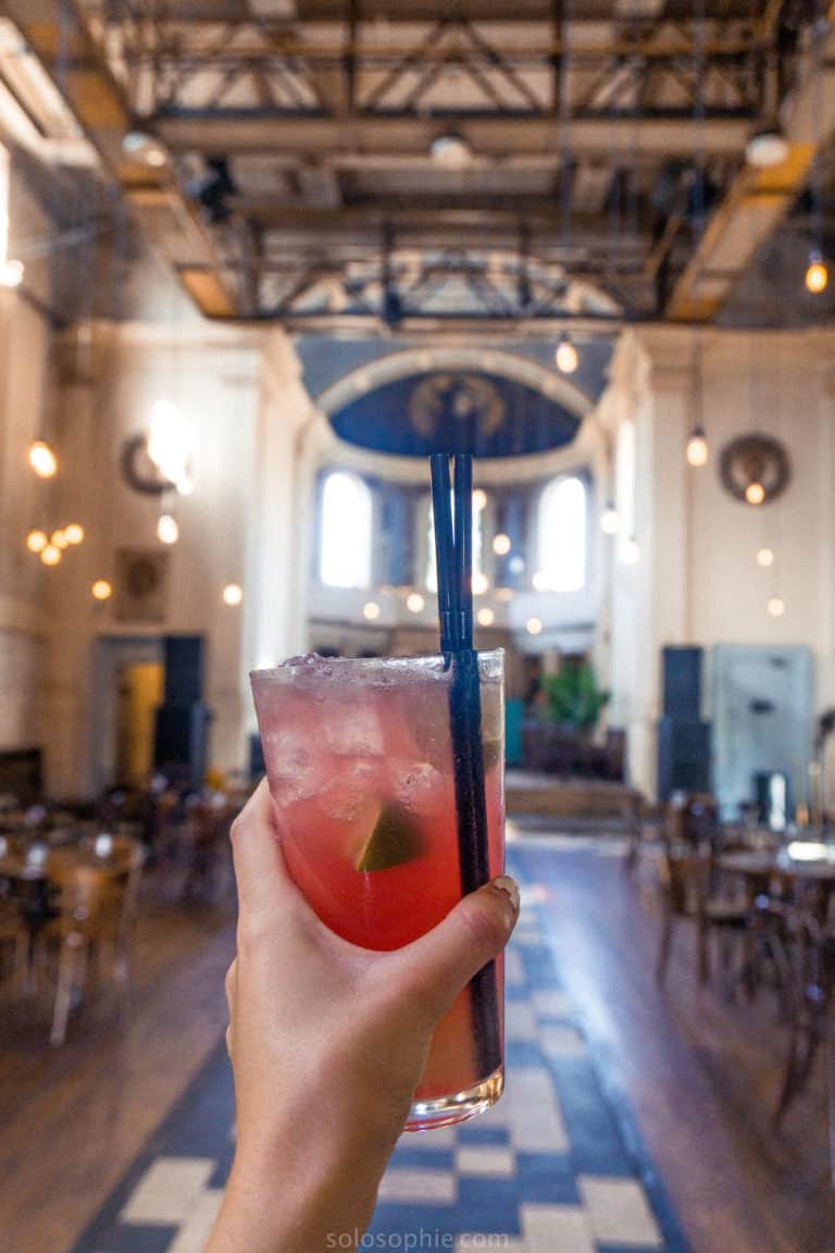 FREUD, Oxford: Cocktails and coffee in a Former 20th-Century Church with Pre-Raphaelite stained glass windows, Oxford, England