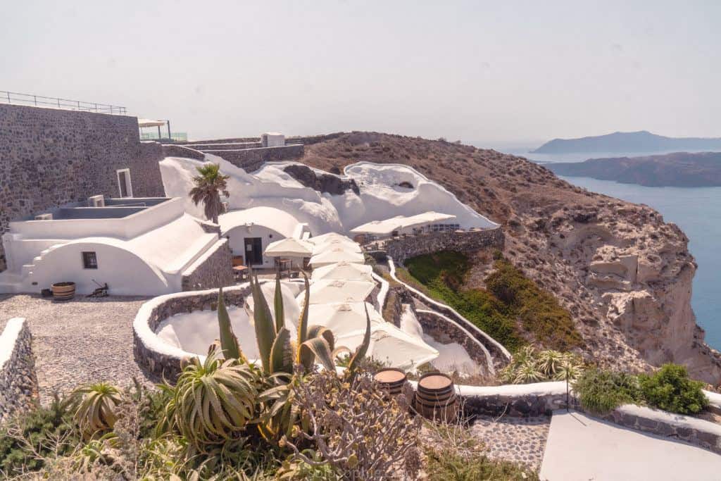 Venetsanos Winery: Visiting a Vineyard in Santorini, taste testing and visiting a wine museum in Santorini, Cyclades Islands, Aegean Sea, Greece