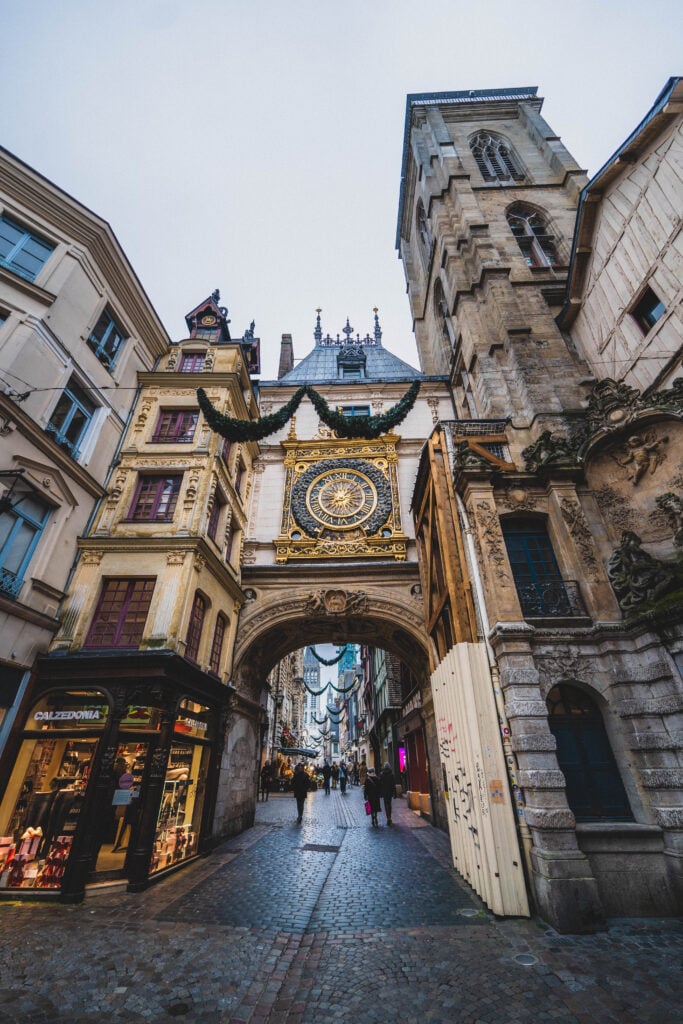 historic clock in rouen