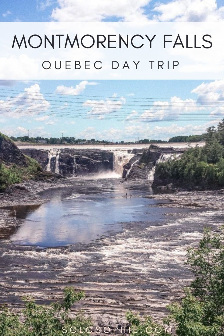 How to visit Montmorency Falls in Quebec Province, Canada. Things to do at the waterfall as well as how to visit the nature attractions as a day trip from Quebec city or Montreal