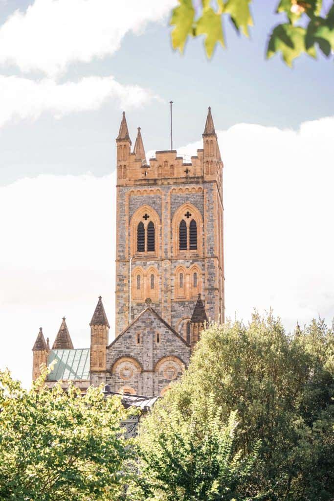 Buckfast Abbey Tower, near Ashburton, Devon, England
