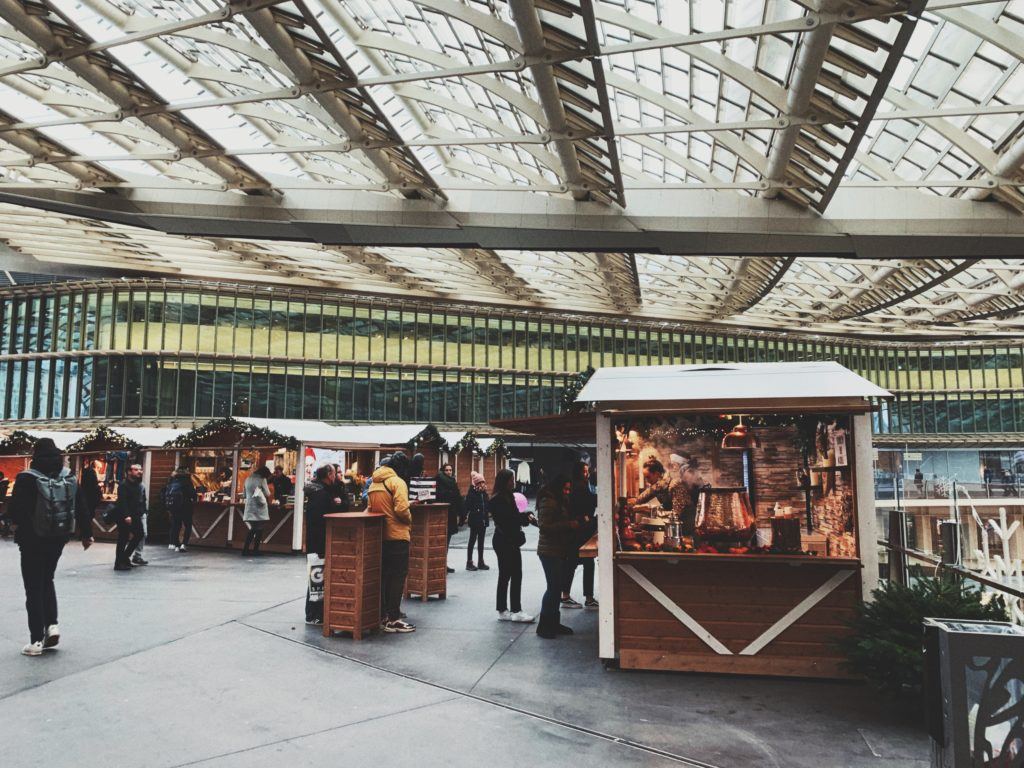Paris Canopée des Halles Christmas Market in the 1st arrondissement of Paris, Île de France, France