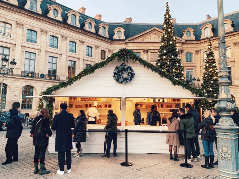 Ritz Christmas Chalet at Place Vendôme in the 1st arrondissement of Paris, France