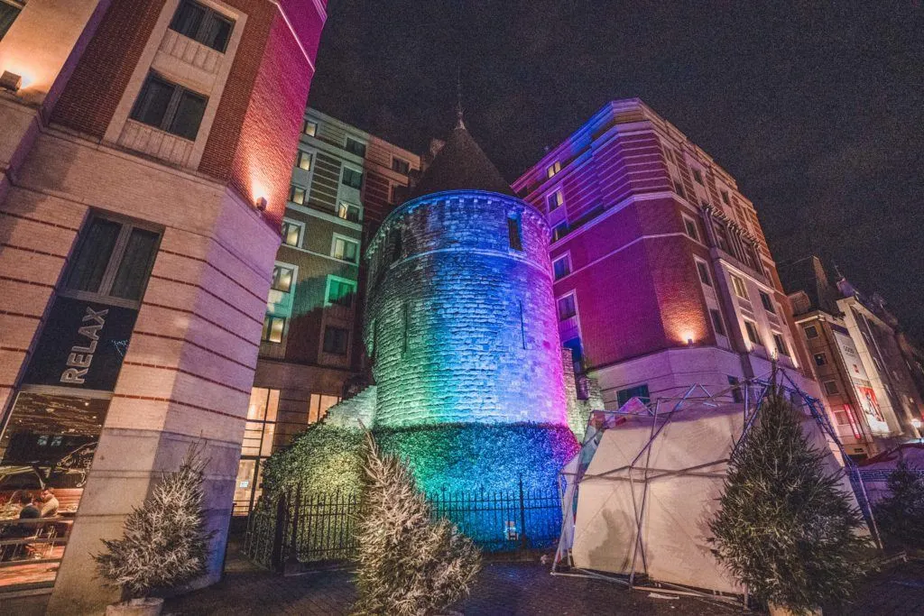 Black tower, St. Catherine's Church, Brussels, Belgium