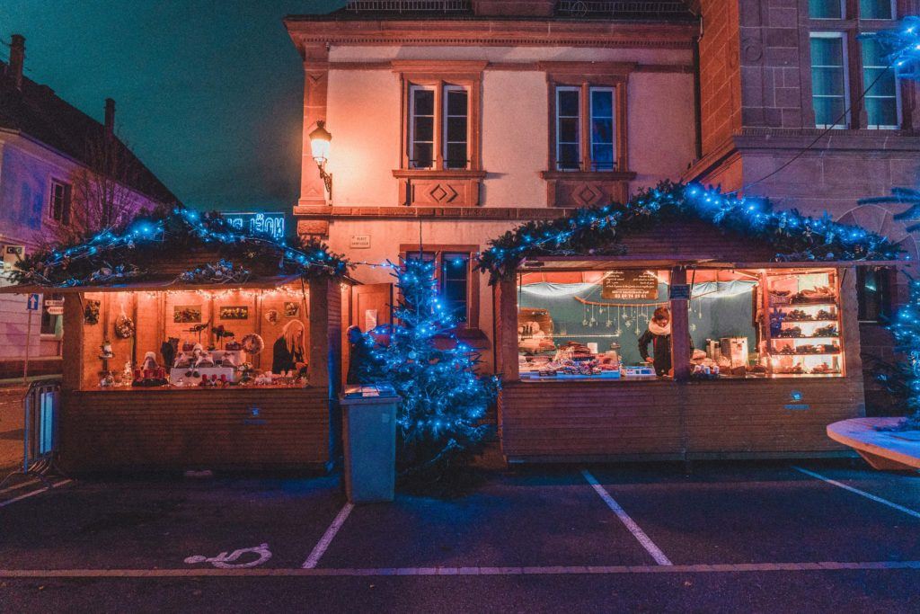 Guebwiller Christmas Market Guide: Everything you should know about Christmas in Guebwiller (Noël Bleu - blue Christmas); festive illuminations and Christmas things to do in Guebwiller, Alsace, East France