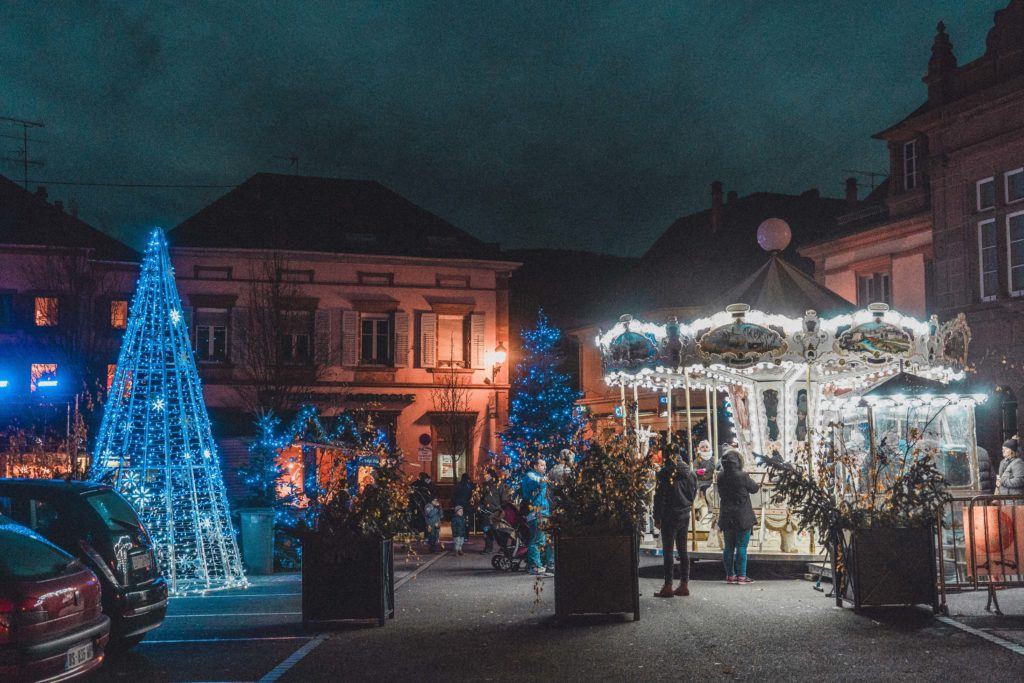 Guebwiller Christmas Market Guide: Everything you should know about Christmas in Guebwiller (Noël Bleu - blue Christmas); festive illuminations and Christmas things to do in Guebwiller, Alsace, East France