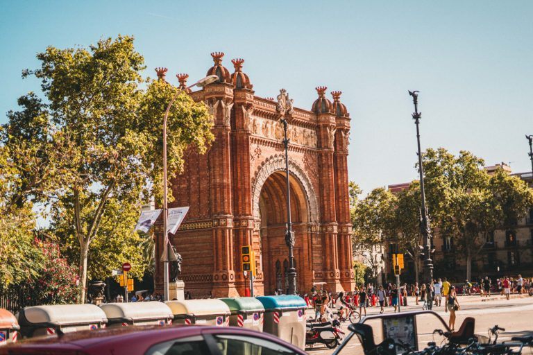Barcelona's Arc de Triomf, a 19th-Century Arch in the city of Barcelona, Catalonia, Spain