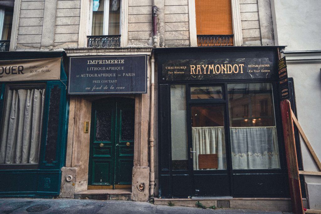 Two Little Streets Dressed up like 1940s Montmartre: Rue Androuet and Rue Berthe, 18th arrondissement, Paris, France