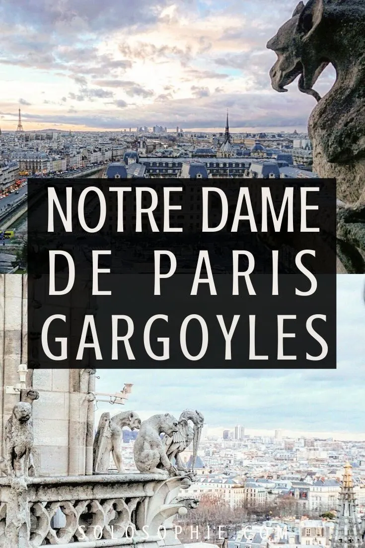 The Grotestque Chimerae & Gargoyles of Notre Dame de Paris Cathedral On ile de la cite paris france