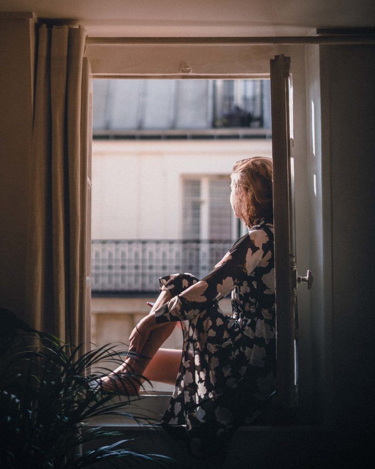 looking out of a parisian window