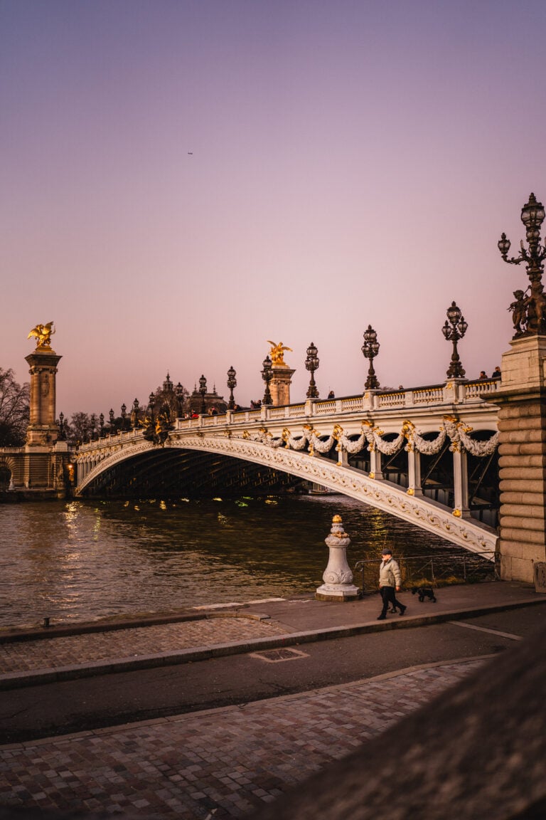 pont alexandre iii at sunset
