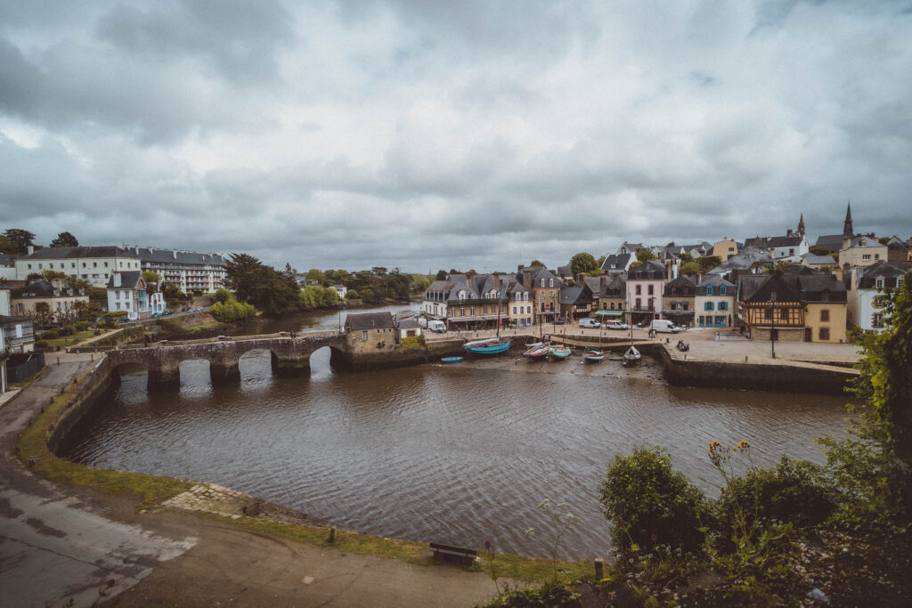 Admire the view from the old castle auray france