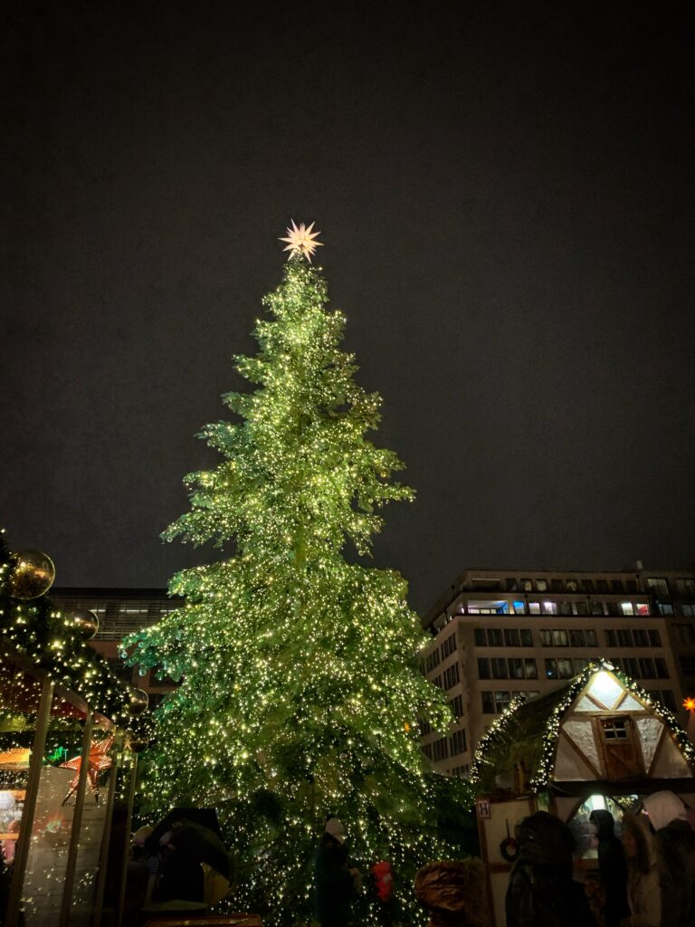 Gendarmenmarkt Christmas Market in Berlin (Weihnachtsmarkt am Gendarmenmarkt) christmas tree