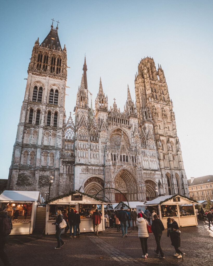 rouen christmas market in the day