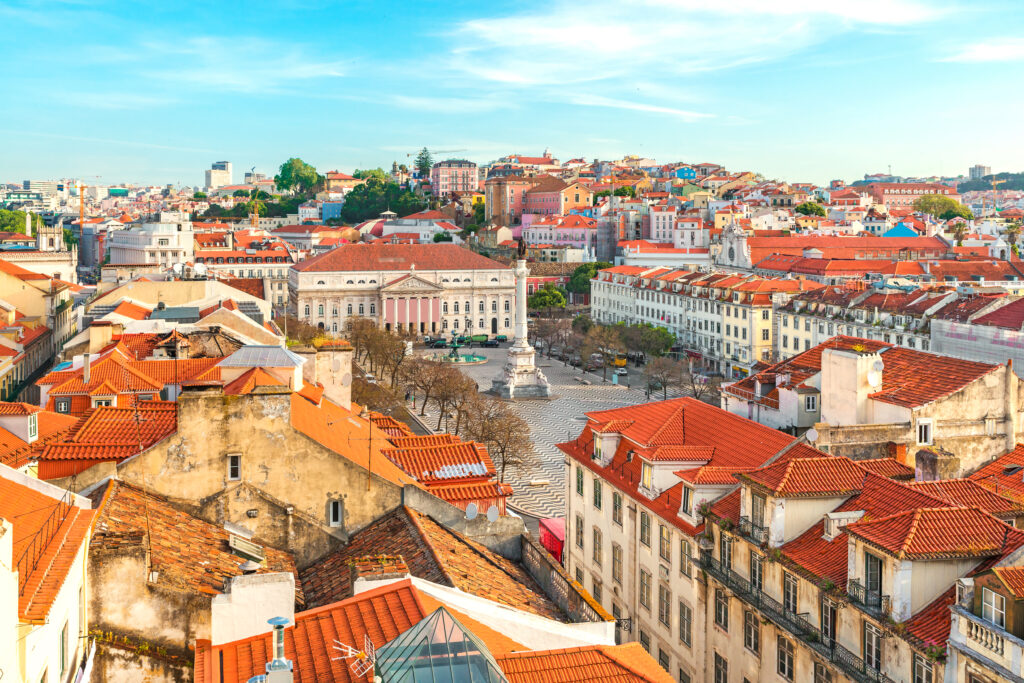rossio square, lisbon