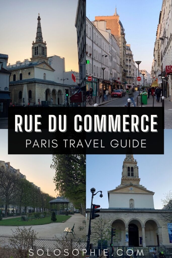 Rue du Commerce Shopping Street in Paris france europe