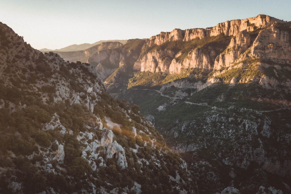 gorges du verdon sunset
