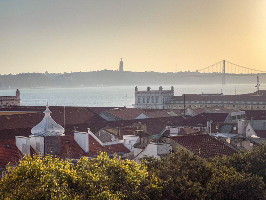 Lisbon Cathedral Terrace view at sunset