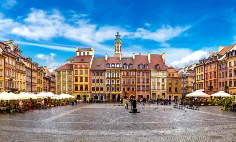 Old town square in Warsaw