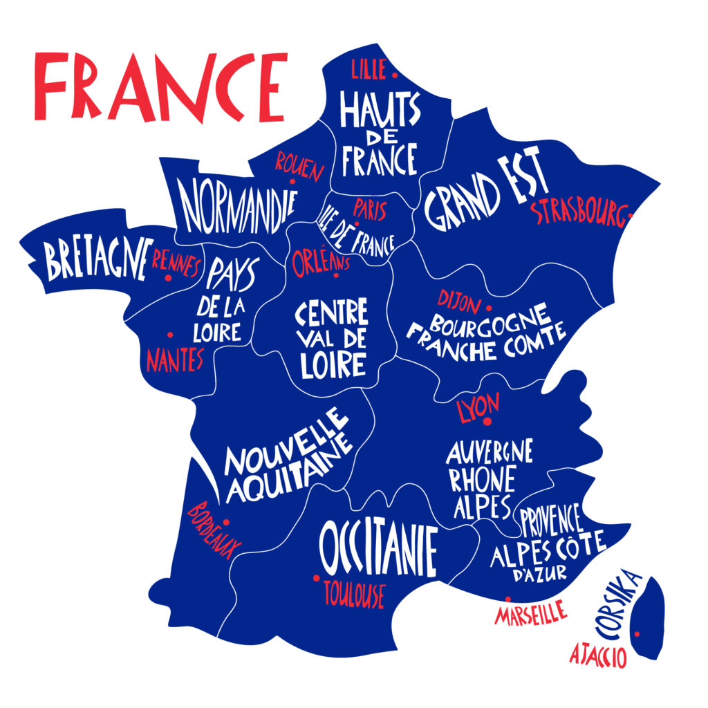 regions of france map